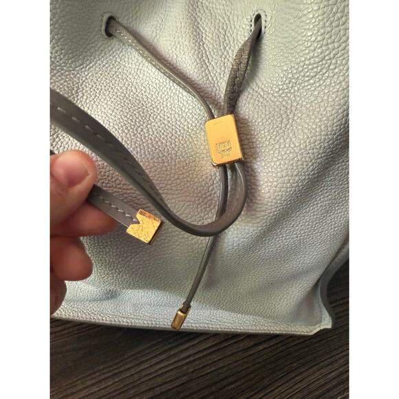 MCM Hobo Leather Multi-Blue Shoulder Bag w/ Adjustable Strap - Picture 7 of 11